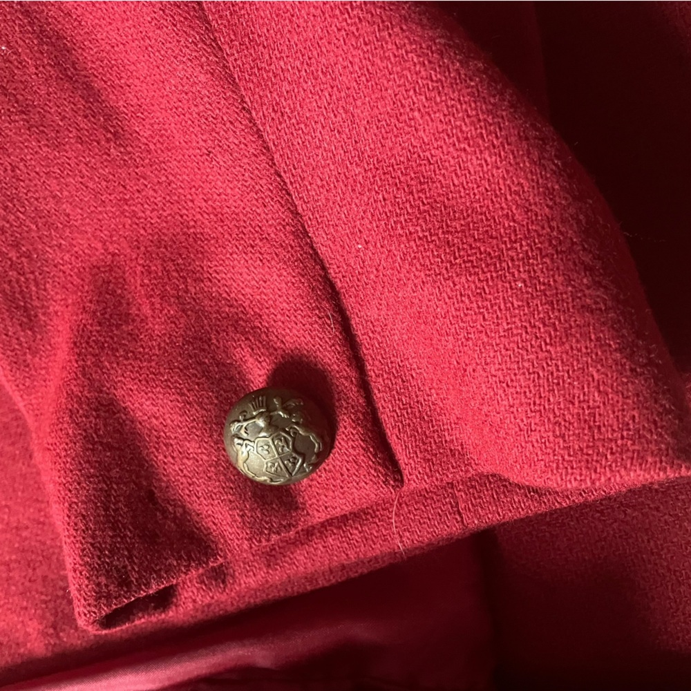 Vintage Worthington Deep Wine Red Collarless Button Jacket - 16 - Picture 5 of 7